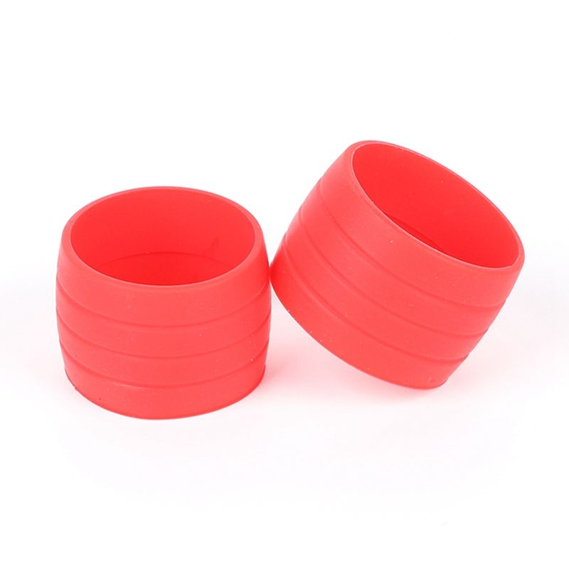 1 Pair Bike Silicone Elastic Strap Fixing Ring Plugs Waterproof Wear Resistant Loops for Road Bike Bar Tape,Red