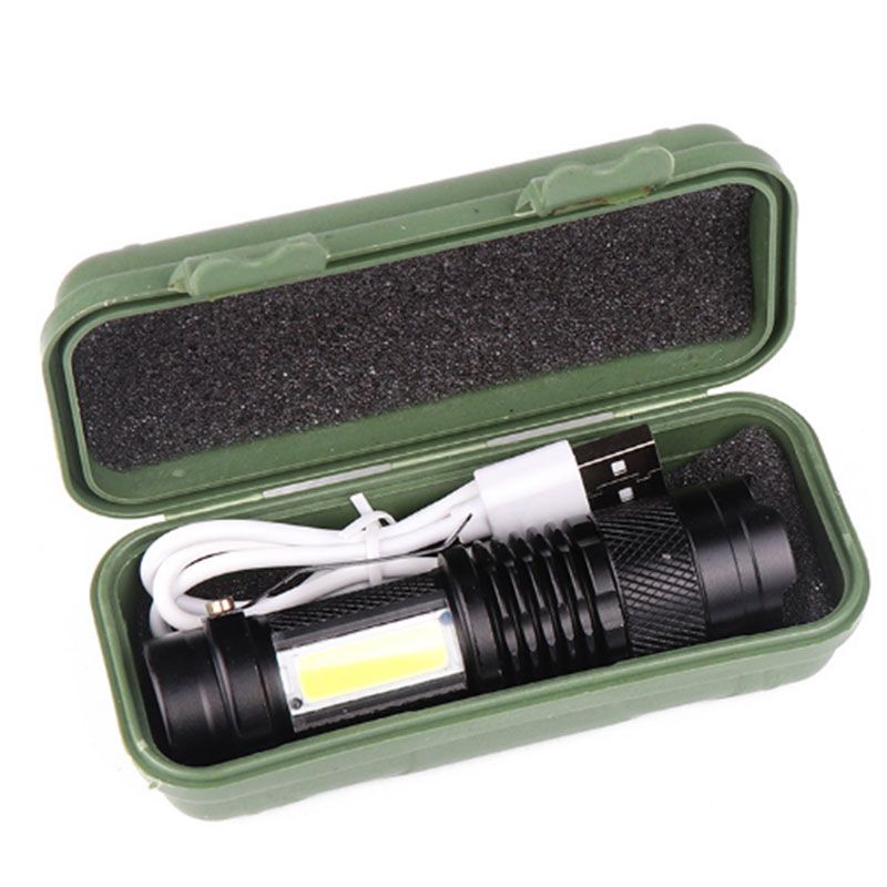 Telescopic zoom small flashlight Gift custom glare mini LED flashlight