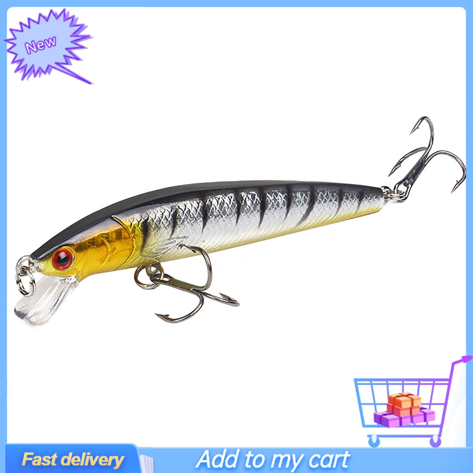 Artificial Bait  Craftsmanship Sharp Hook Tip Lightweight Attractive Stimulation  Lure for Daily Necessity