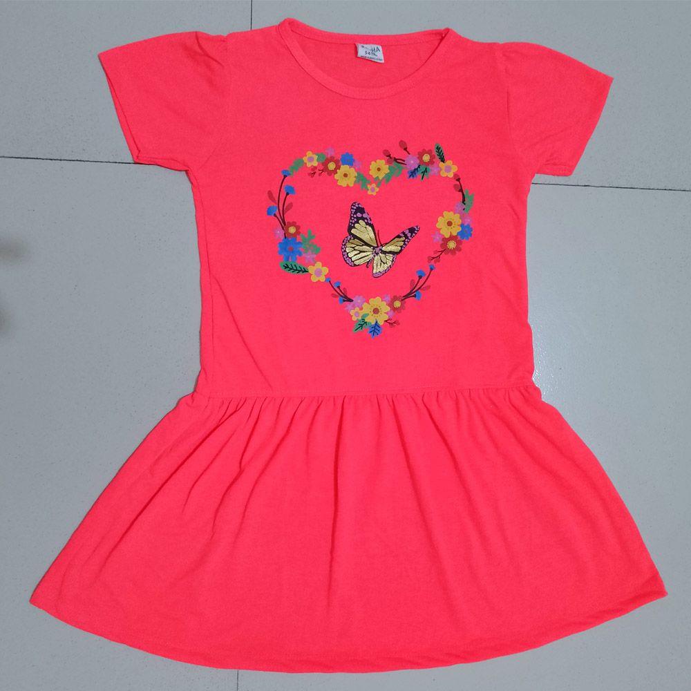 Girls Fashionable Frock Half Sleeve