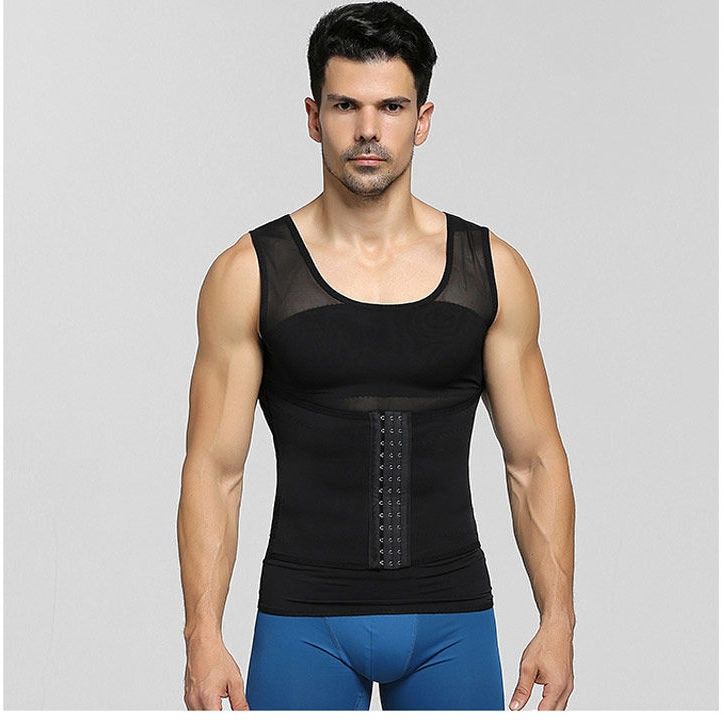 Men TShirt Waist Corset Body Shaper Waistcoat Slimming Belt Underwear Abdominal Binder Reductive Girdle Bodysuit Masculino Cueca