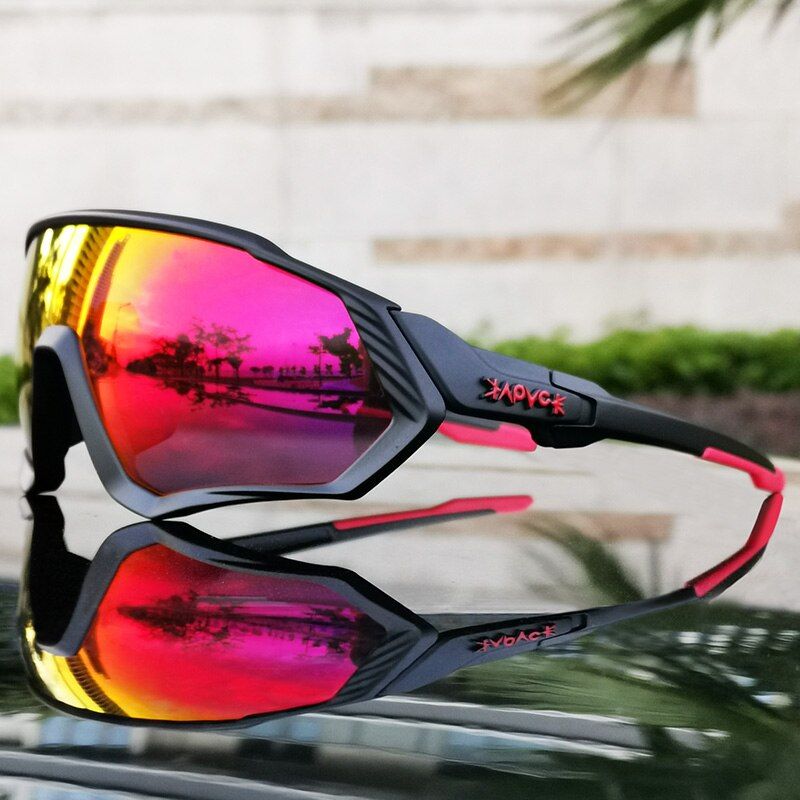 6 Lens Photochromic Polarized Cycling Glasses Men Women Bike Eyewear Sports MTB Bicycle Goggles Running Riding Sunglasses