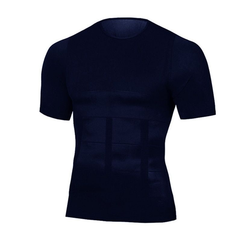 2021 New Men Body Shaper Corrective sture Shirt Slimming Belt Belly Abdomen Fat Burning Compression Corset Body Toning T-Shirt