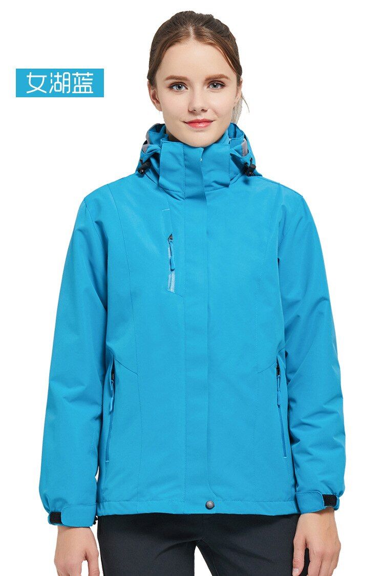 Outdoor Jacket Men And Women Sports Autumn And Winter Waterproof And Antifouling Jacket Three-in-one Fleece Ski Suit
