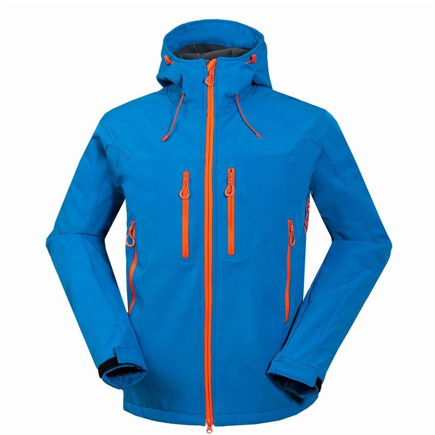 JACKSANQI Men's Winter Softshell Hiking Jackets Ski Camping Jacket Waterproof Outdoor Sports Hooded Male Coats RA088