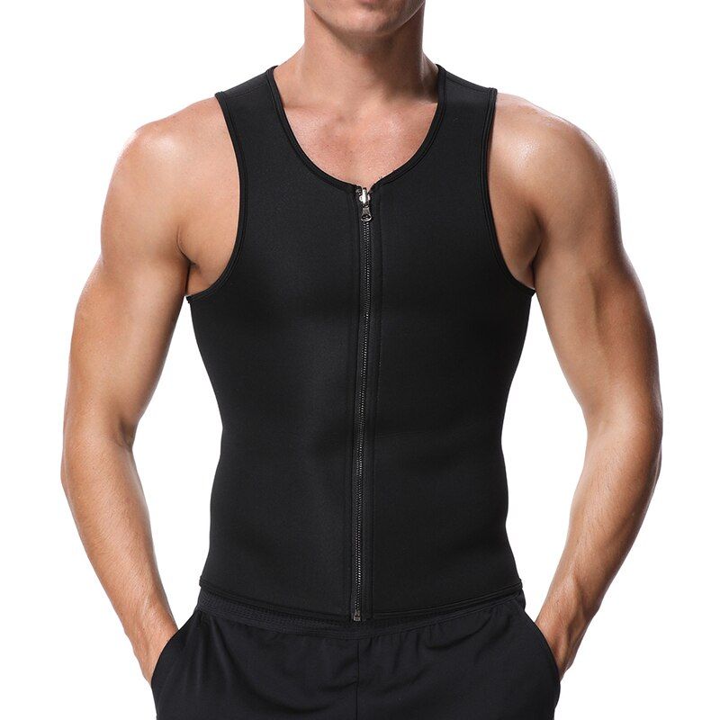 Mens Slimming Body Shaper Chest Compression Shirt Gynecotia Moobs Undershirt Waist Trainer Belly Sweat Vest Workout Tank Tops