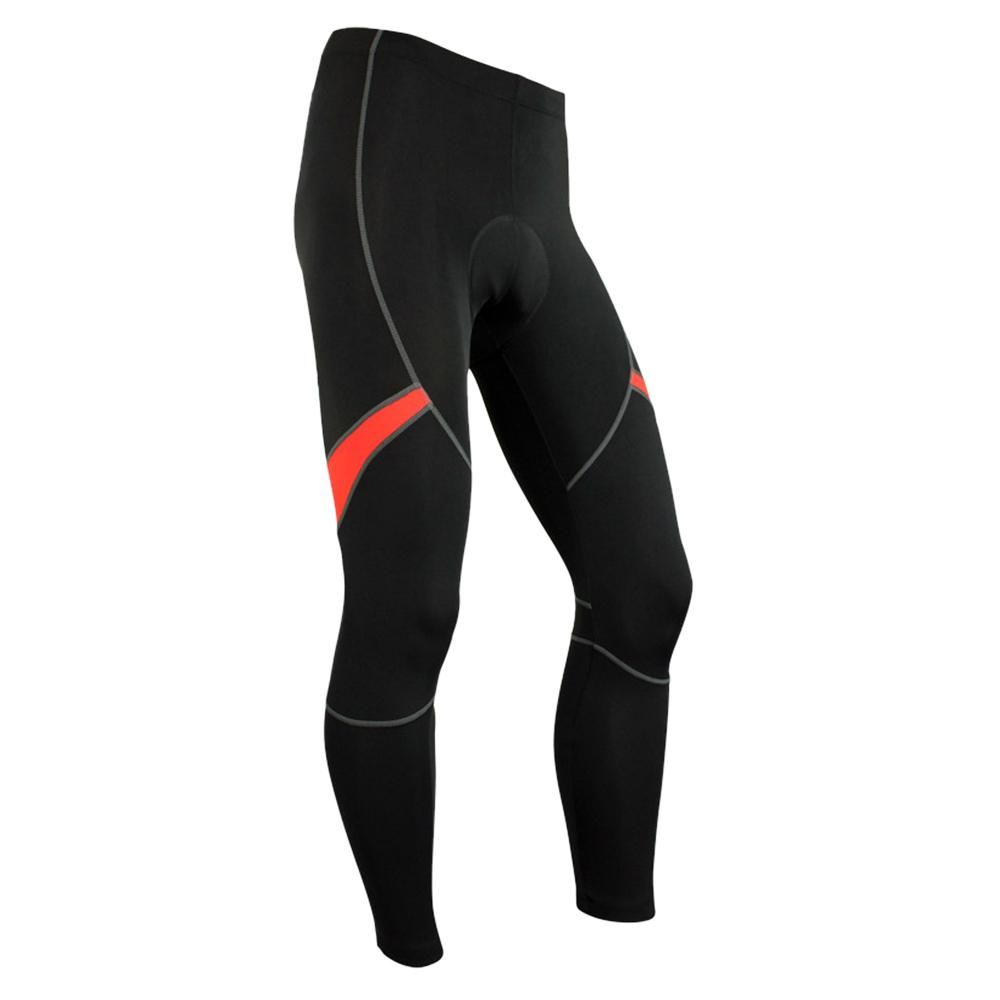 Men's Cycling Bike Pants 3D Gel Padded Bicycle Compression Tights Breathable Thermal Fleece Bike Riding Long Pants Trousers