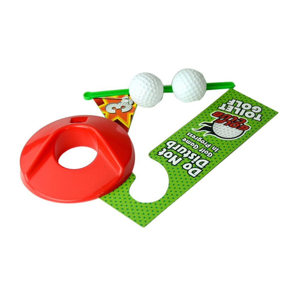 Toilet Golf Game Mini Golf Set Toilet Golf Putting Novelty Game for Men Women-green(null)