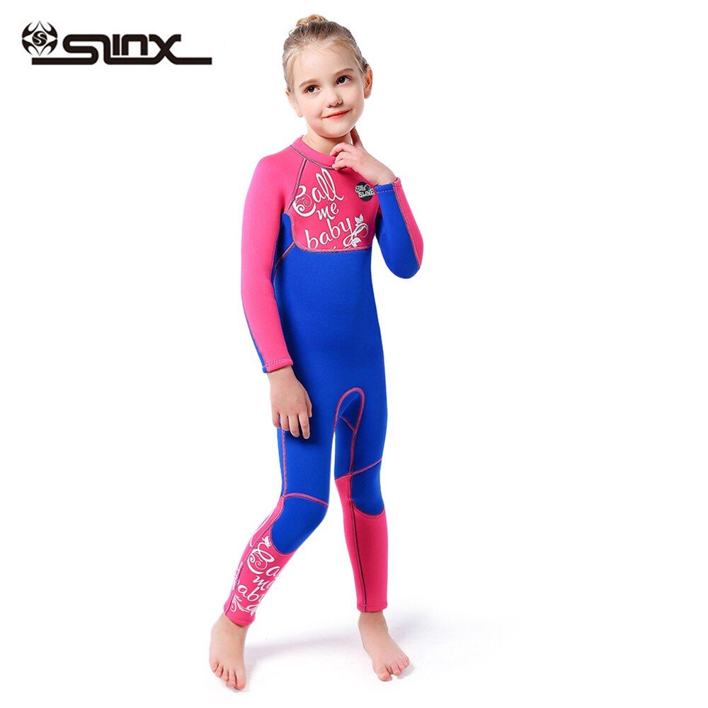 3mm Kids Wetsuits Kids Diving Suits Long Sleeves Keep Warm Swimsuit For Girls Children Full Bodysuit Surf Wet Suit