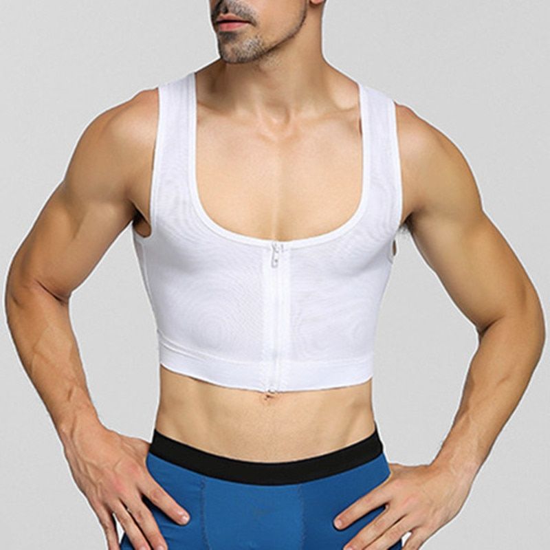 Slimming Body Shapers For Men Gynecomastia Shapewear Posture Corrector Compression Tshirt Abdomen Fat Reduce Corset T-shirt