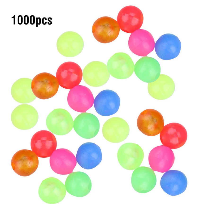 1000pcs/Box Plastic Beads Oval/Round Hard Fishing Lure Tackle Egg