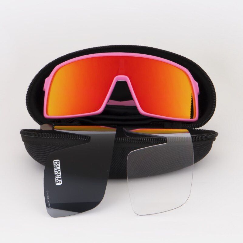 Cycling Glasses MTB Bicycle UV400 Men's Sunglasses Running Fishing Sports Cycling Eyewear Polarized Light 3lens Glasses Goggles