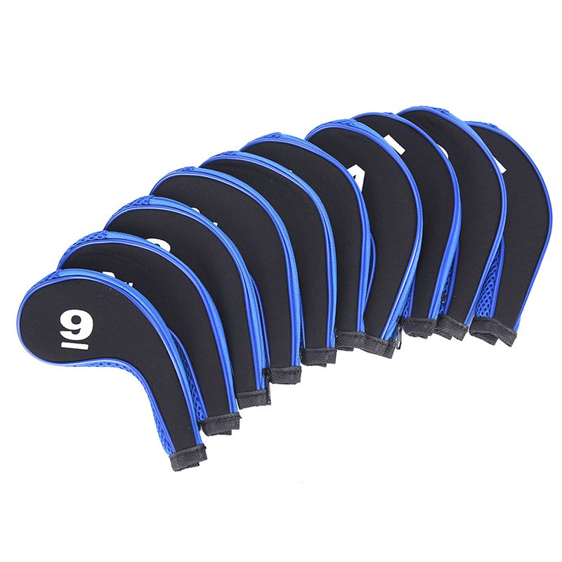 10PCS Golf Club Head Cover Iron Putter Headcover Protect Set Number Printed