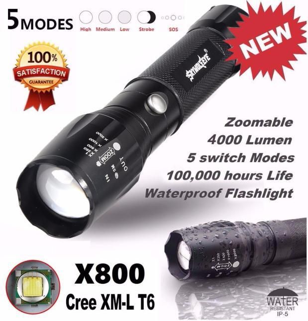 Outdoor lighting tools 5000LM G700 Tactical LED Flashlight X800 Zoom Super Bright Military Light Lamp