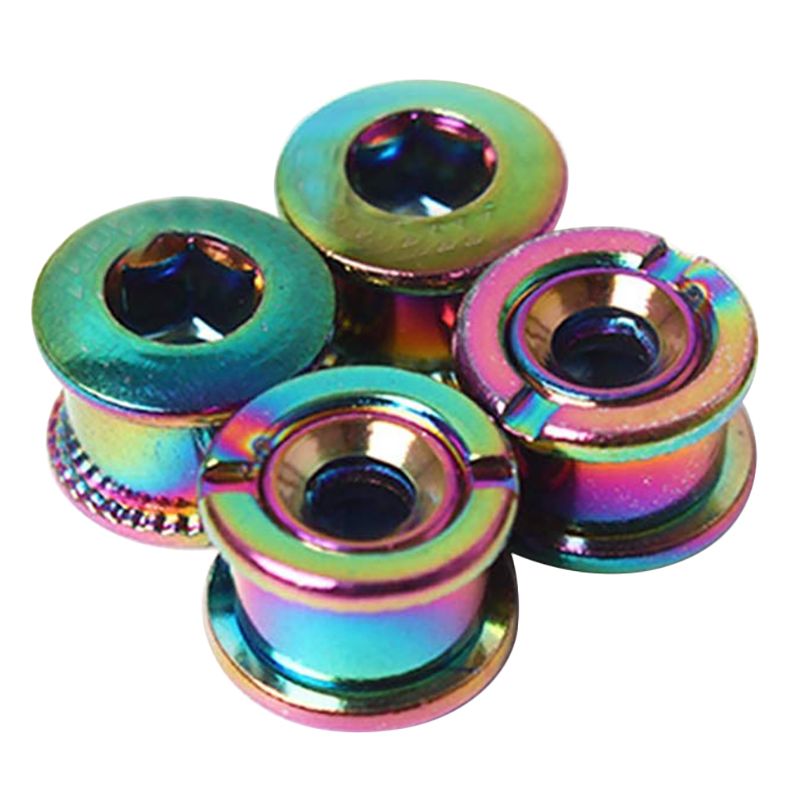 FS-KRSEC Chain Link Sprocket Bolt Crankset Bolt Pair Crank Bicycle Crank Bolt Crank Bolt Bicycle Crank Holder