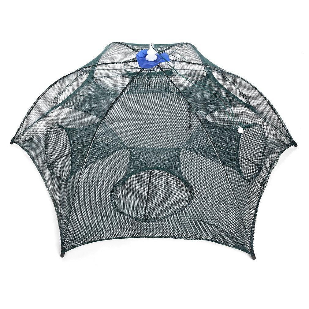 TE 6 Hole Folded Fish Net Portable Automatic Fishing Shrimp Trap