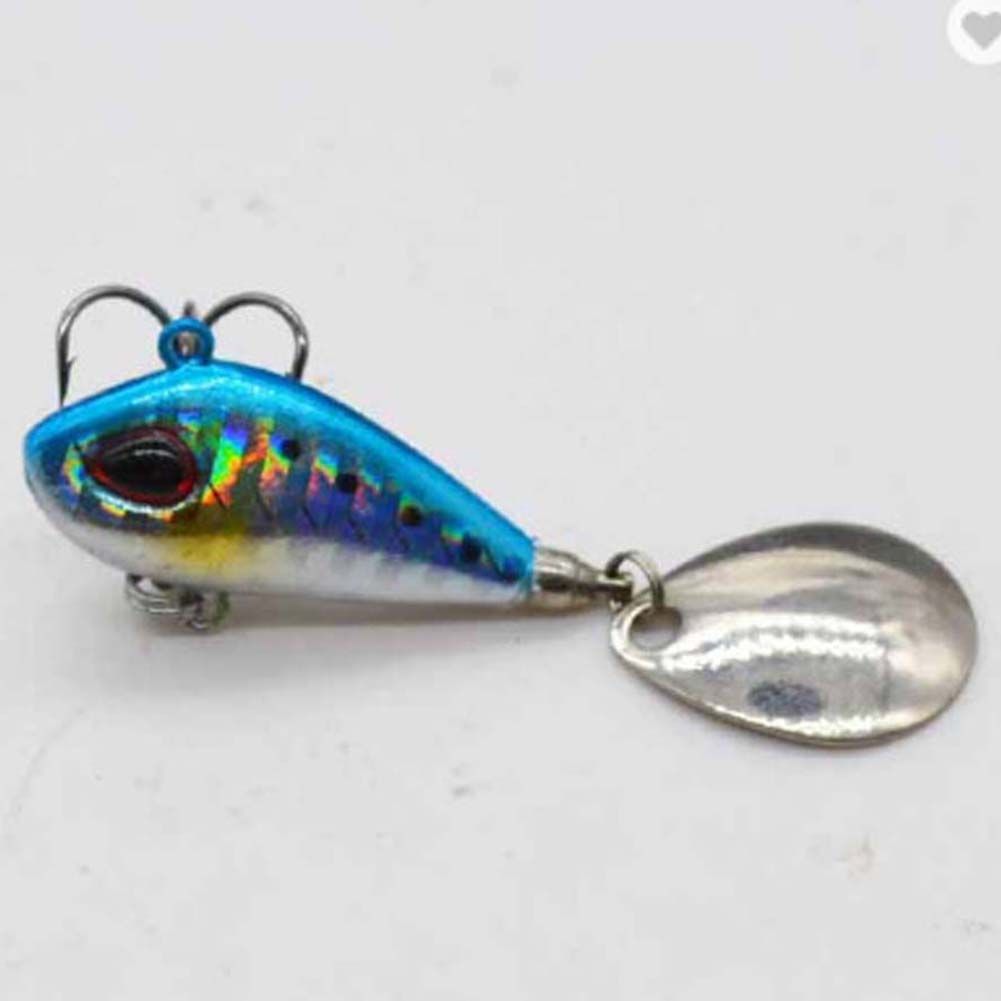 Yfashion Rotary Sequins Artificial Lure Wobblers Baits Easy Shiner Metal Steel ackle