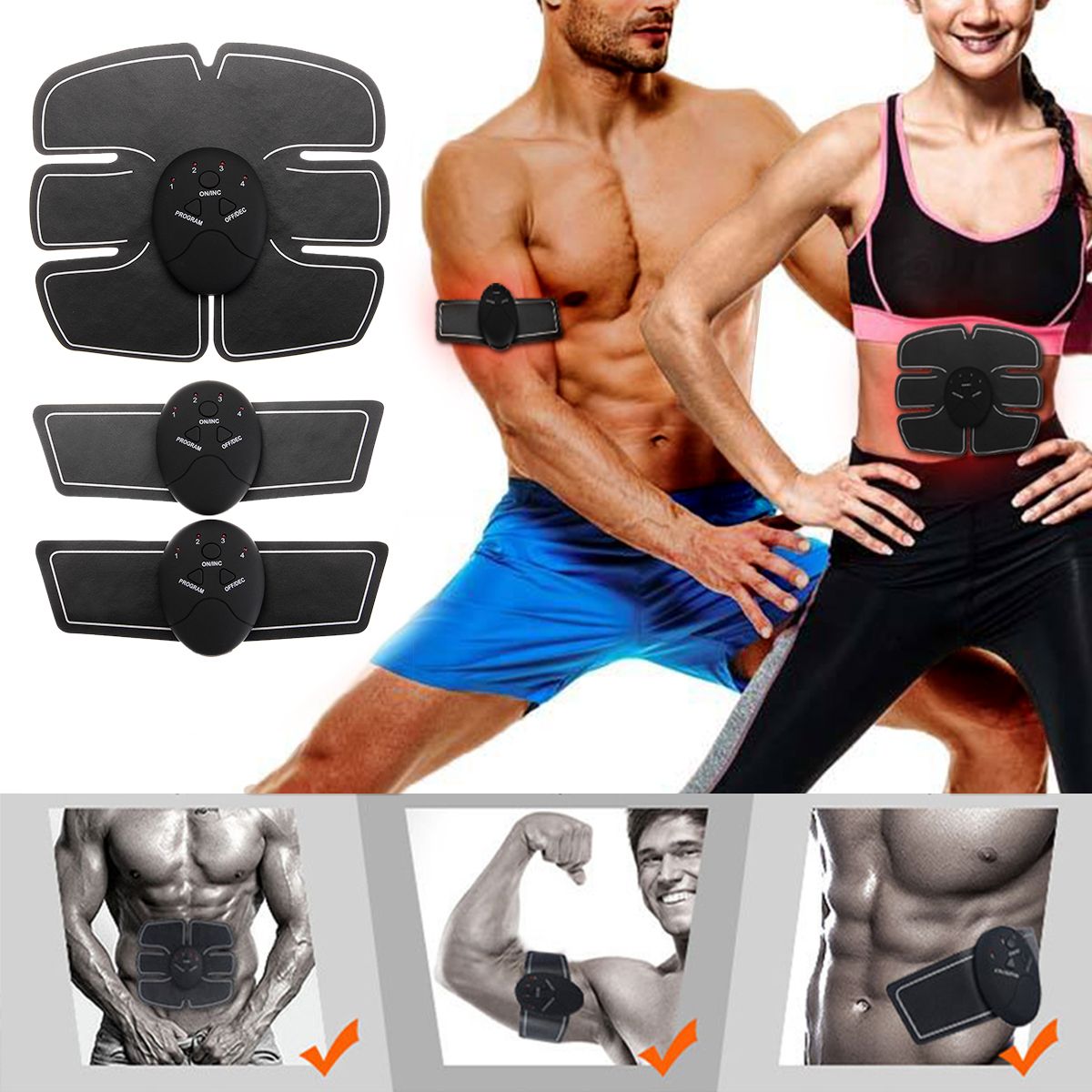 Enrich your life Electric EMS Abdomen Trainer Exercise Equipment Body Muscle Toner Ab Stimulator