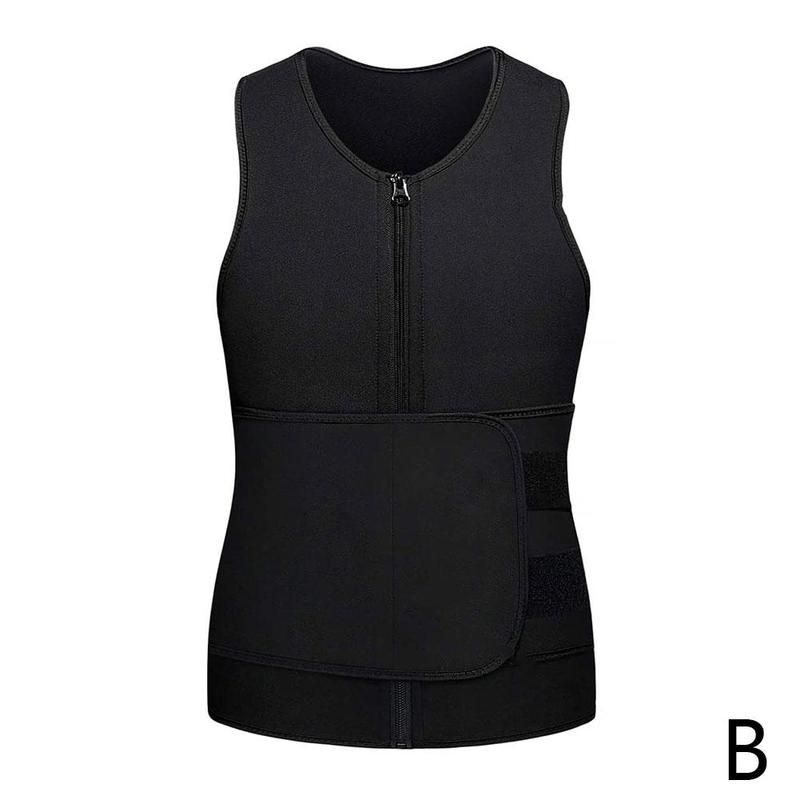 Men Body Shaper Sauna Vest Waist Trainer Double Belt Sweat Shirt Corset Top Abdomen Slimming Shapewear Fat Burn Fitness Tops New