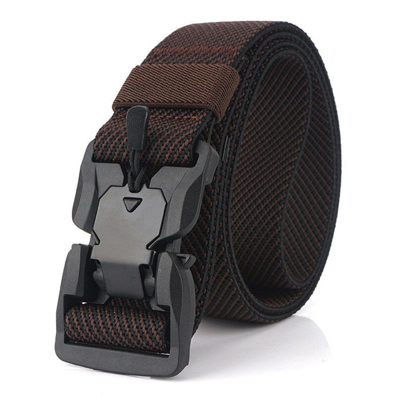 HSSEE official authentic twill sports belt quick release magnetic buckle elastic belt 125cm adjustable unisex fishing belt