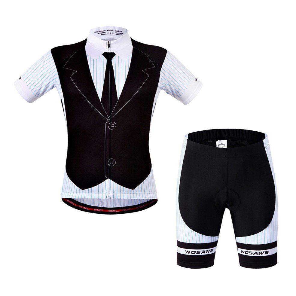 Men Women Summer Cycling Clothes Set Short Sleeve Cycling Shirts Shorts