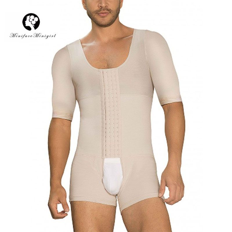 Men's Shapewear Bodysuit Full Body Shaper Compression Slimming Suit Breathable