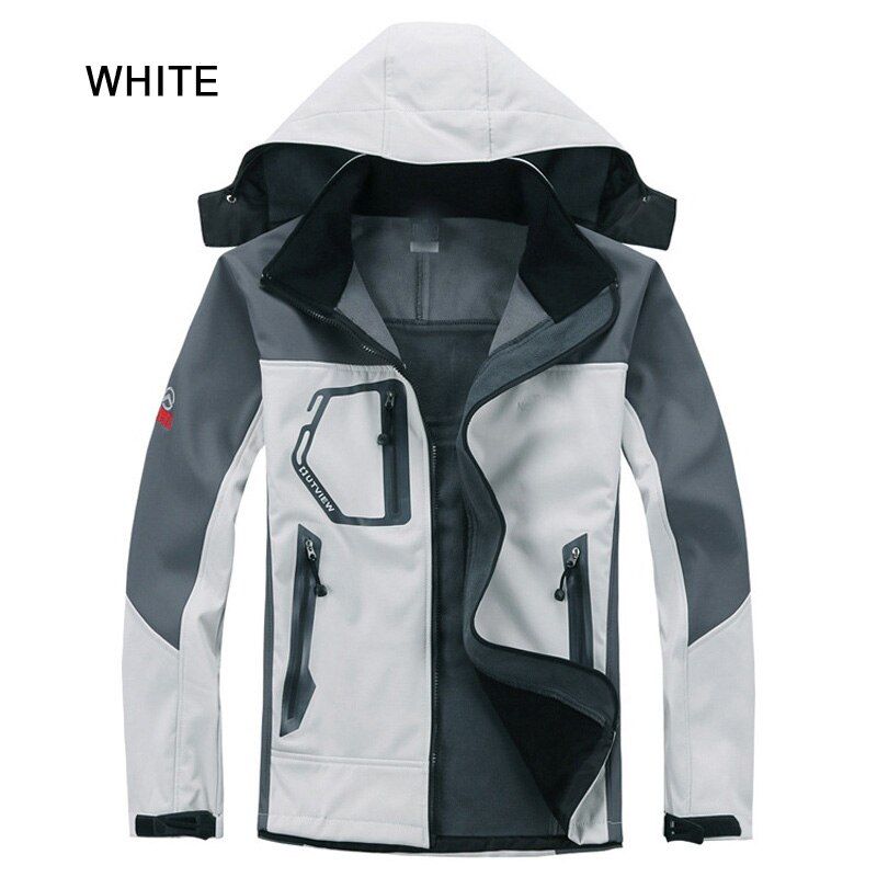 Outdoor sportswear hiking softshell jacket men windproof waterproof hiking camping heated fleece jackets clothing