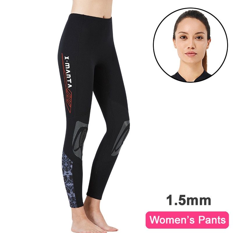 1.5mm Neoprene Pants Wetsuits Men Women Scuba Diving Surfing Pants Adults Wet Suit Leggings for Kayaking Canoeing Diving Surfing
