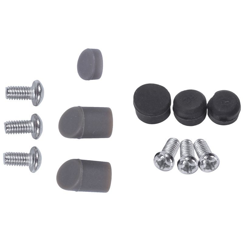 2 Set Rear Fender Plug for Xiaomi Mijia M365 Electric Scooter Screws Silica Gel Cap Rear Back Fender Guard Black & Grey -Black & grey
