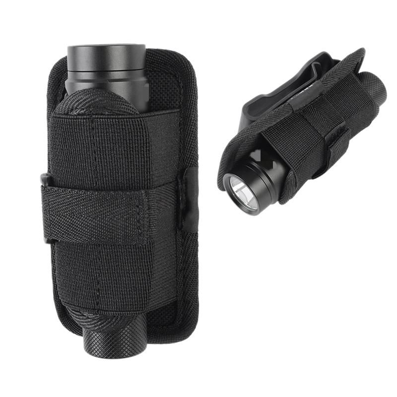 Outdoor Flashlight Cover Durable Nylon Flashlight Set Pu360 Degree Rotatable Clip Belt Carrying Case Adjustable Size Flashlight Set
