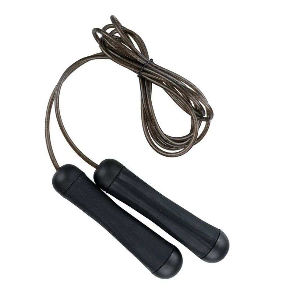 Skipping Rope Professional Steel Wire Fitness Skipping Sport Skipping Rope-Black 2.8m