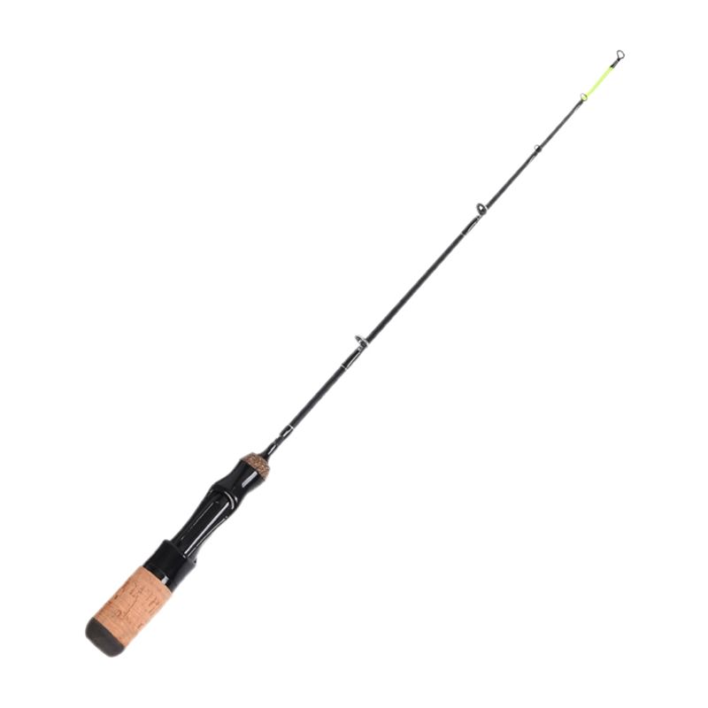 Leo One-Piece Flat Body Ice Fishing Rod Single Section Flat Raft Rod Fishing Pole Winter Fishing Rod 49cm
