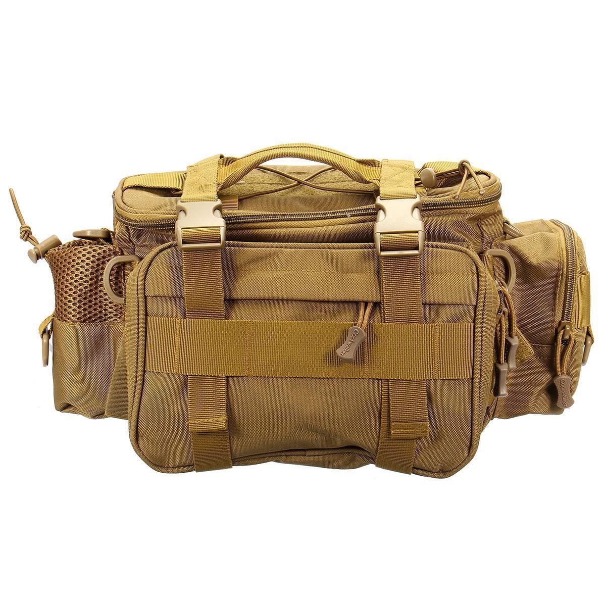 Large Fishing Bag WaterResistant Nylon Shoulder Bag Backpack Fishing Tackle Box