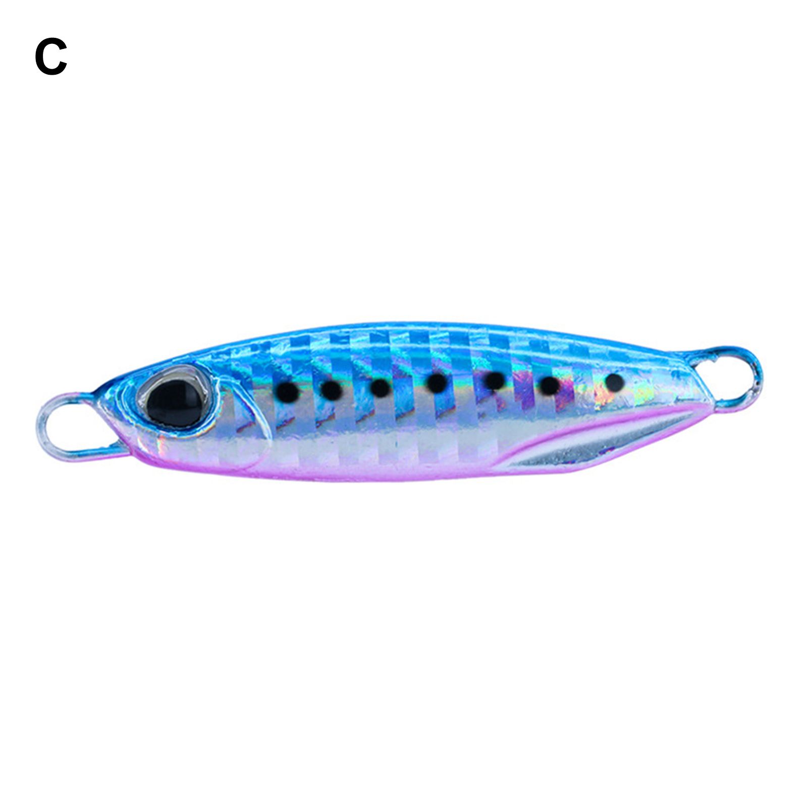 Artificial Bait Bright Color 3D Fish Eye Iron Plate Sinking Lure