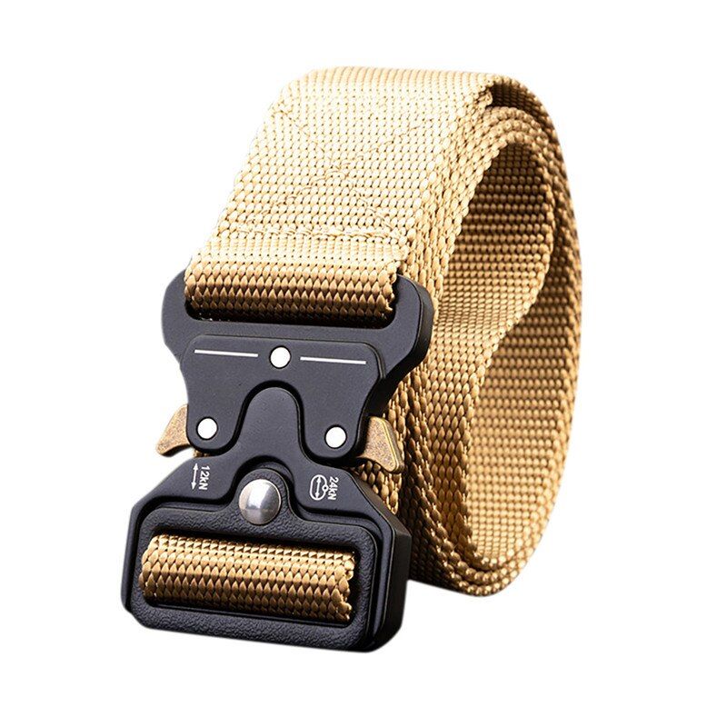 Camping Outdoor Hiking Tactical Belt Men's Outdoor Sports Nylon Waistband Canvas Web Belt Dazzling Waistband