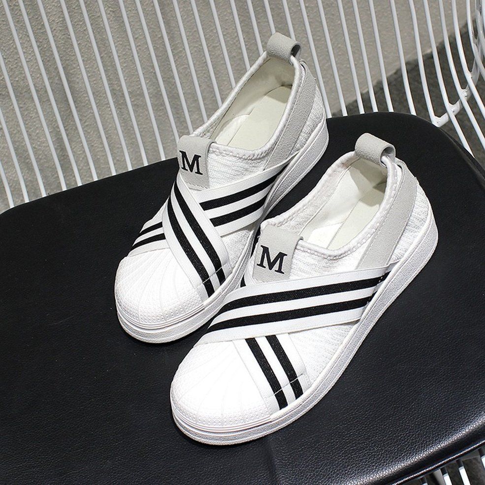 Women Spell Color Slip On Shoes Breathable Low-top Loafers with Anti-slip Sole