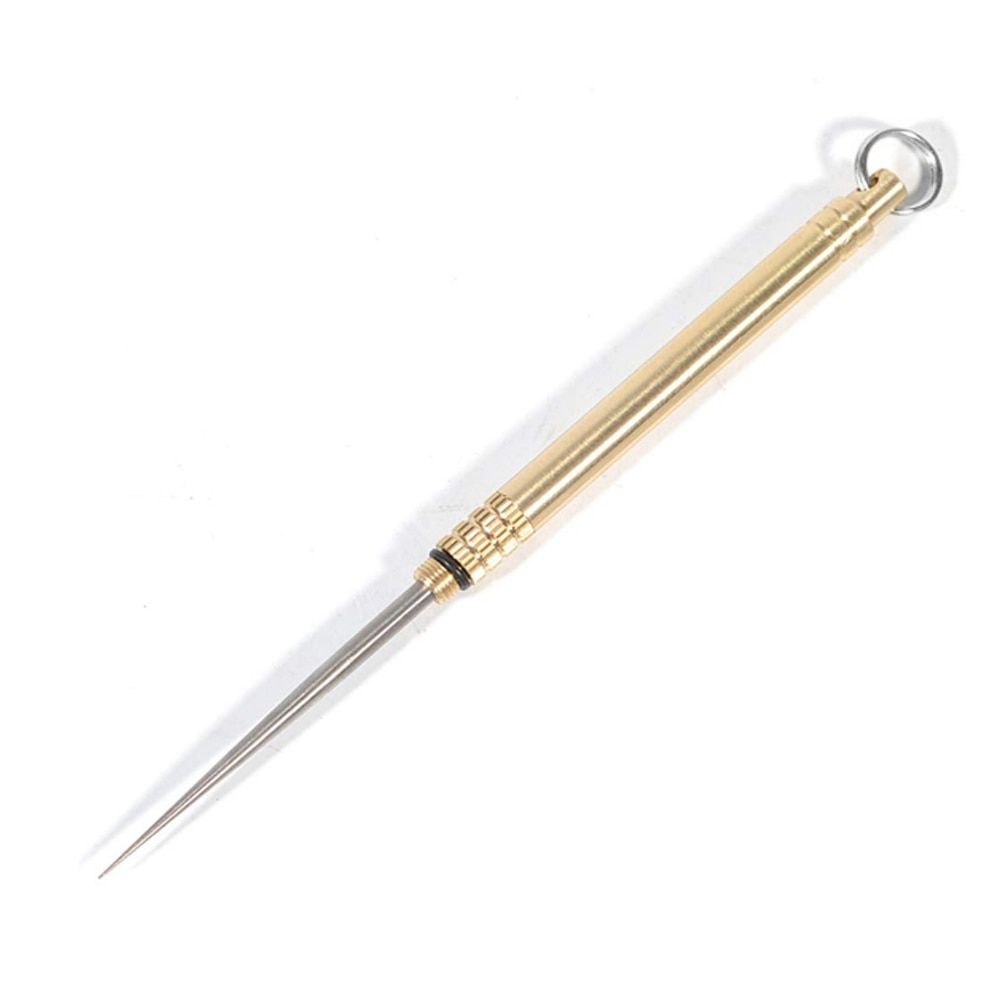 Brass Box Toothpicks Storage Reusable Titanium Alloy Toothpick Keychain Storage tool Self-defense tool Fruit stick