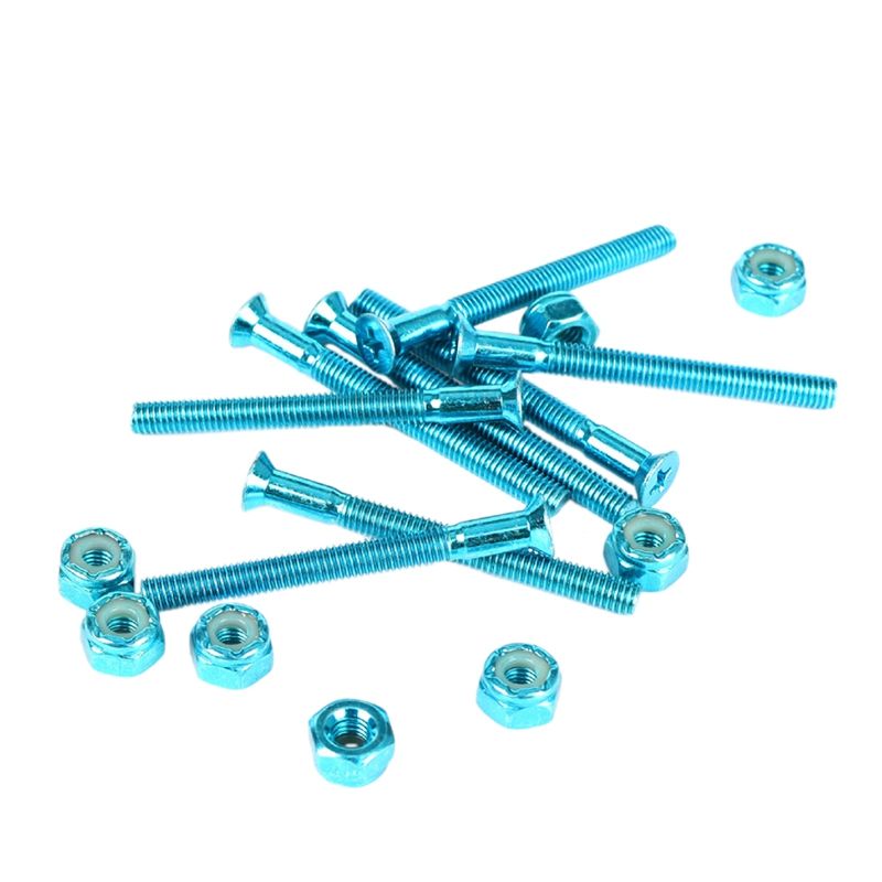 AKAGEAR 8Pcs Skateboard Screws for Installing Trucks Skateboarding Truck Gilt Screws Hardware