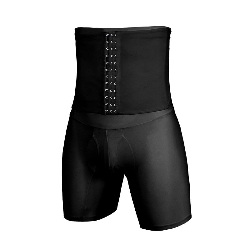 Adjustable Waist Trainer Men Body Shaper High Waist Slimming Control Panties Compression Underwear Abdomen Belly Shaper Shorts