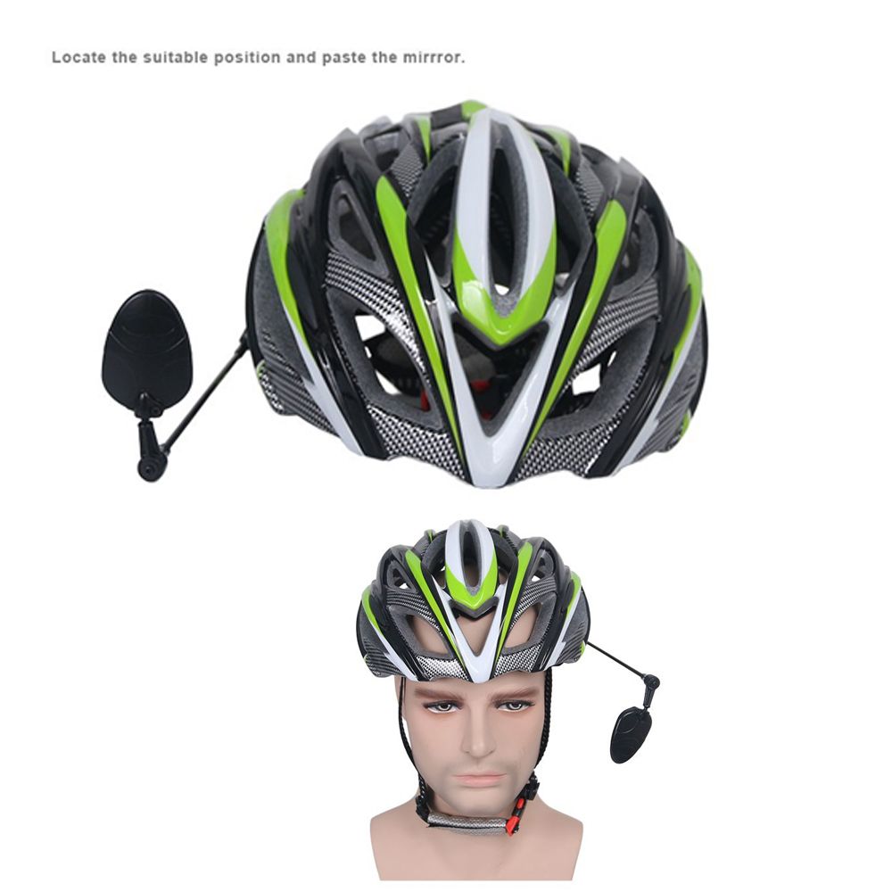 Mountain Bike Riding Accessories Helmet Rearview Mirror Safety Mini Mirror 360 Degree Adjustable Rear View Mirror