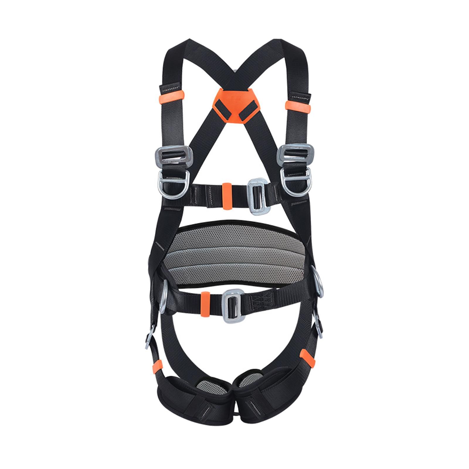 Safety Rock Climbing Harness Fall Protection Climbing Outdoor Rappelling Black
