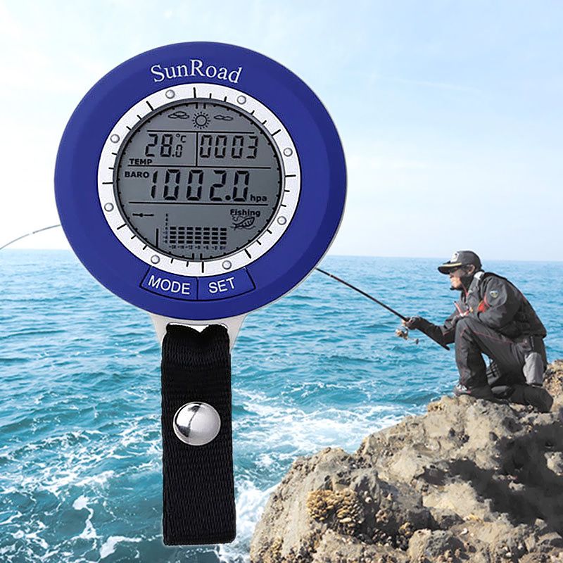 SR204 Fishing Barometer - racks 6 Locations At Once Air Pressure  Water Depth Weather Forecast IPX4
