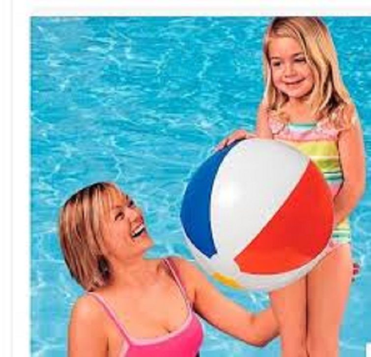 Intex Recreation Colorful Glossy Panel Inflatable Beach Pool Ball