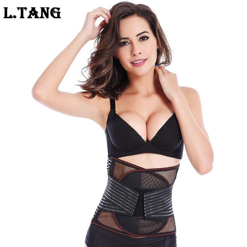 Women Slimming Belt Sports Fitness Waist Support Brace Breathable Metal Frame Mesh Waist Protector Belt Hot Shapers L371