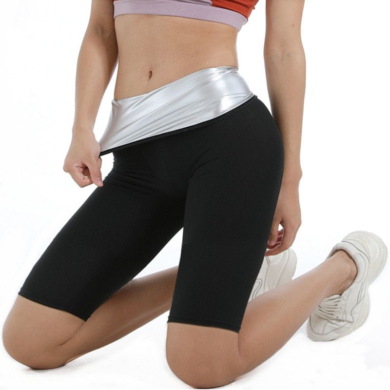 Women Body Shaper Sweat Sauna Pants Waist Trainer Corset Slimming Leggings Workout Gym Short Weight Loss Fitness Shapewear