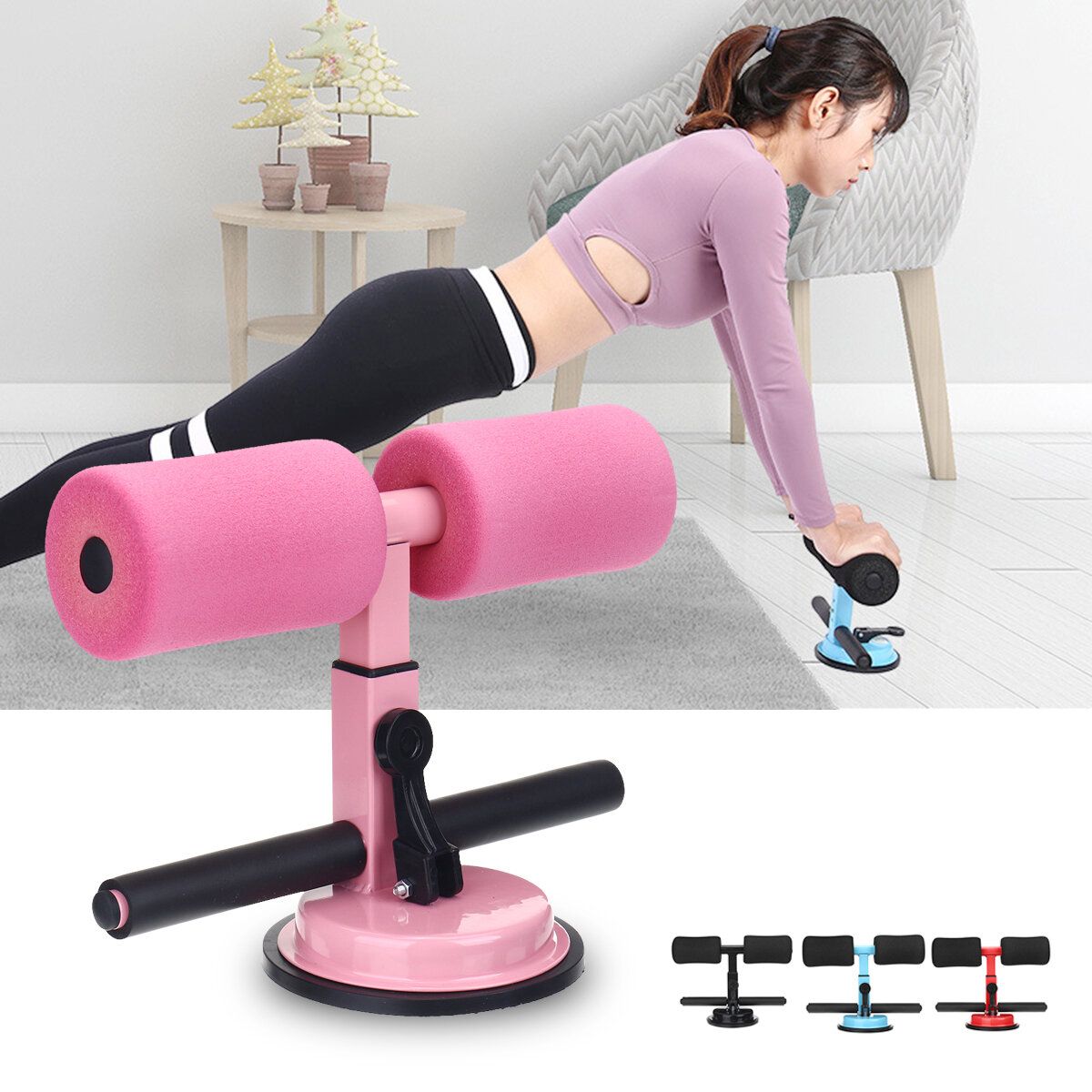 Sit Up Bar Assistant Abdominal Exercise Stand Ankle Support Trainer Workout Equipment for Home Gym Fitness Weightloss Men Women