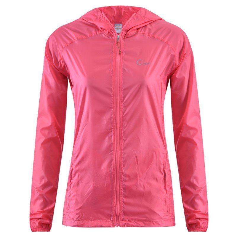 Outdoor Women's Fast Drying Anti-UV Waterproof Wind Protector Rain Ultralight Ultra-thin Nylon Skin Jacket Cycling Shirt