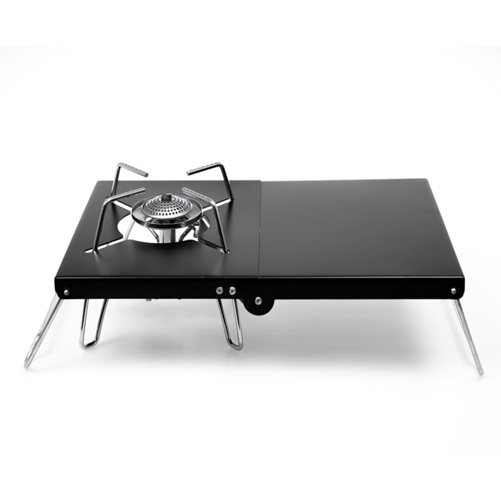 Outdoor Windproof Folding Camp Stove Stand Cooking Station Table for Camping Hiking Backpacking Picnic