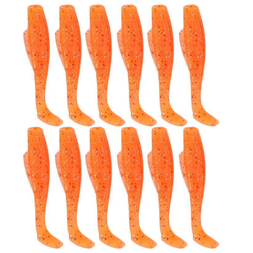 Limeng La 2Set 6pcs/Set Artificial Simulation Solf Silicone Fishing Lure Soft Bait T Tail Accessory