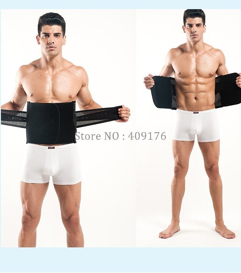 Men Sweat Girdle Slimming Abdominal Belt Waist Cinchers Back Posture Corrector Fit Body Trainer Band Bones Support Body Prayger